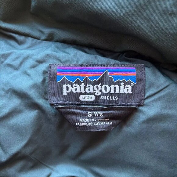 Patagonia Women's Downdrift Parka Small Full Length Hooded Down Jacket Green - Picture 3 of 7